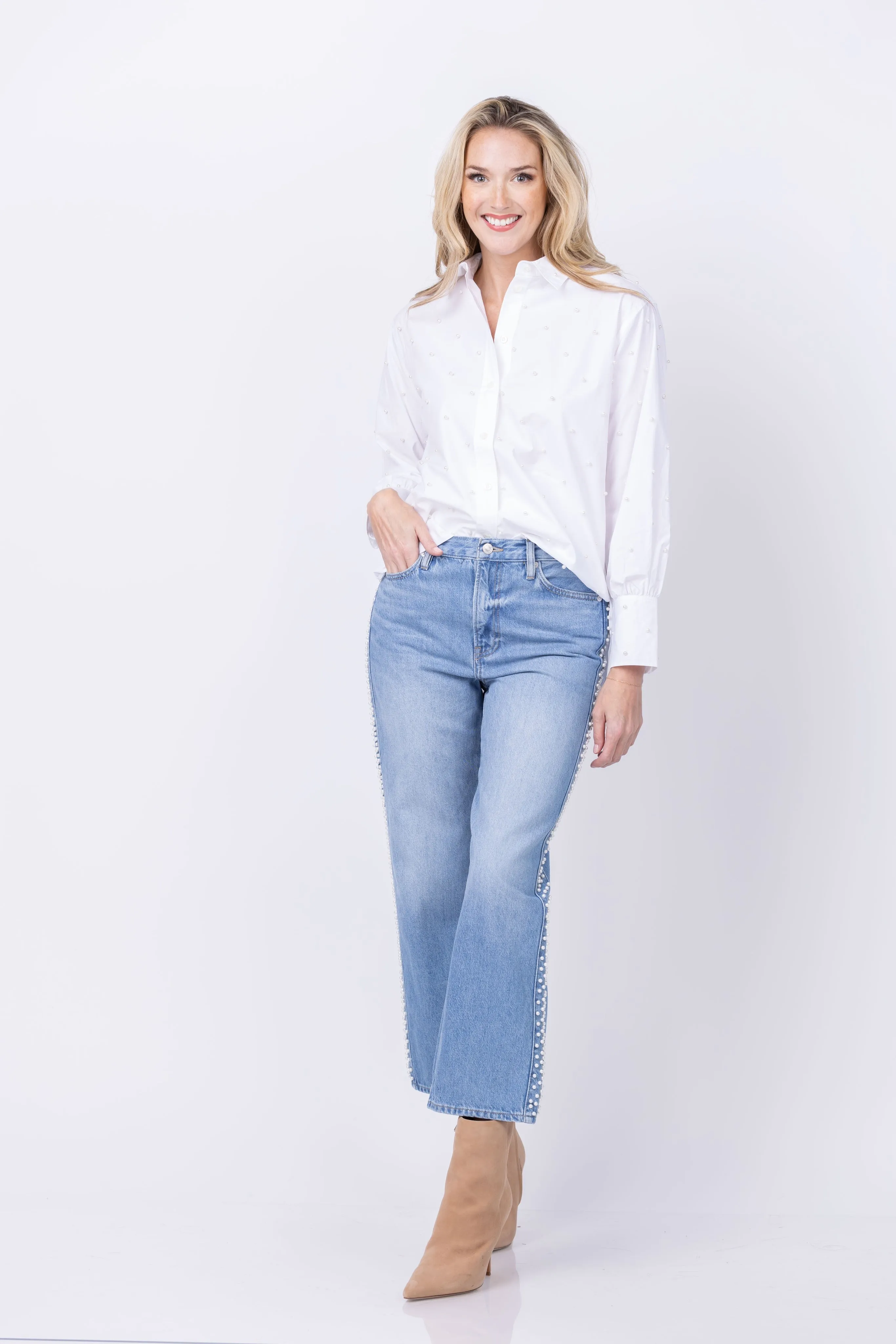 Frame Atelier Le Jane Crop Jeans in Daylight Pearl