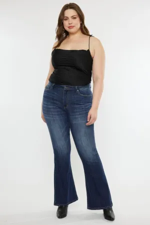 Full Size Mid Rise Slim Flare Jeans