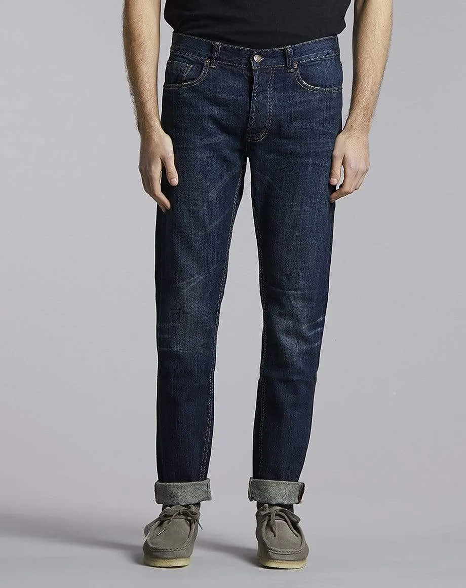 Gonzo Iniko Regular Denim Jean | Dark Indigo Vintage Wash