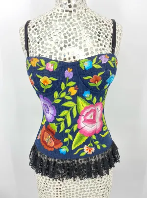 Handwoven Floral Bustier