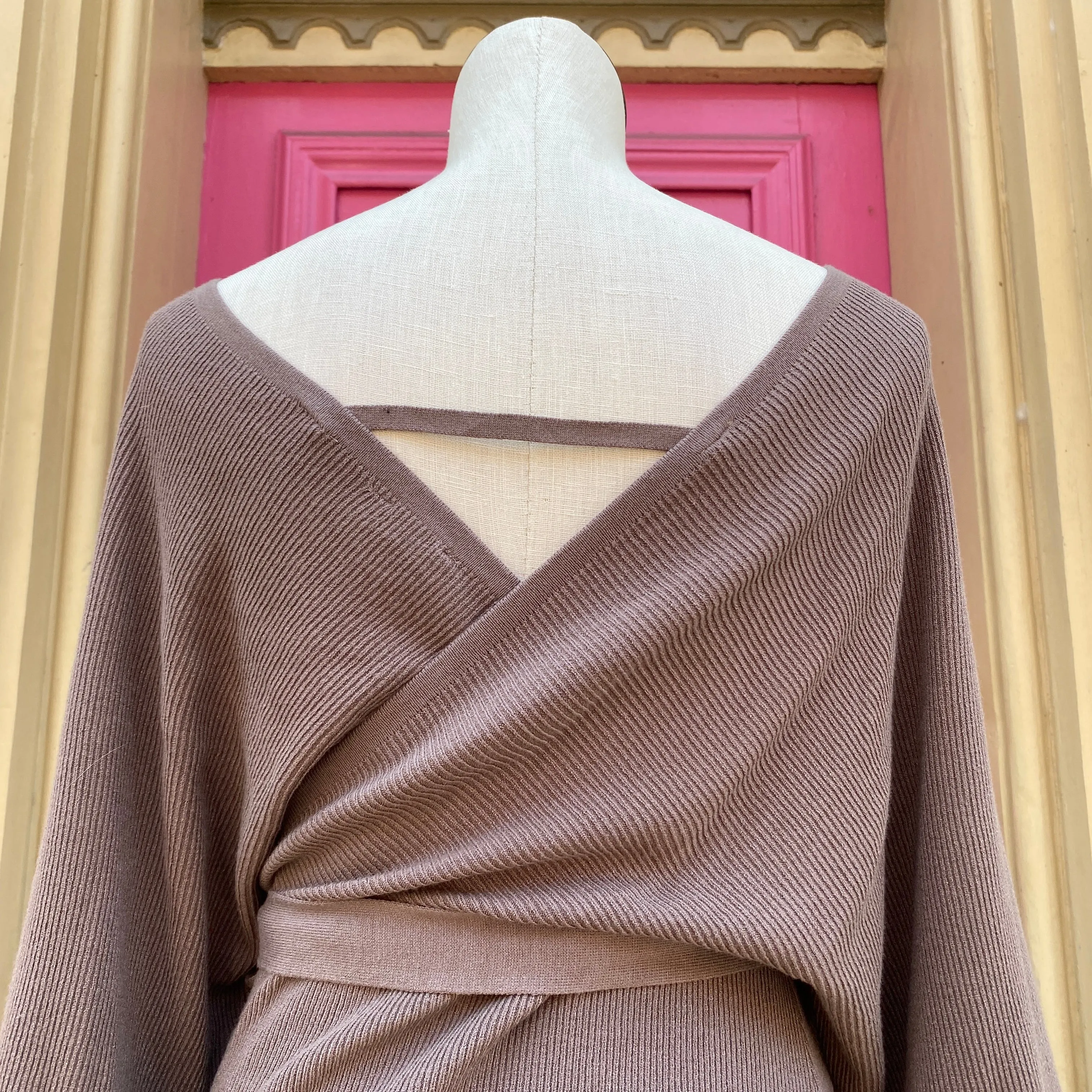 Hem & Thread taupe sweater dress size S NWT