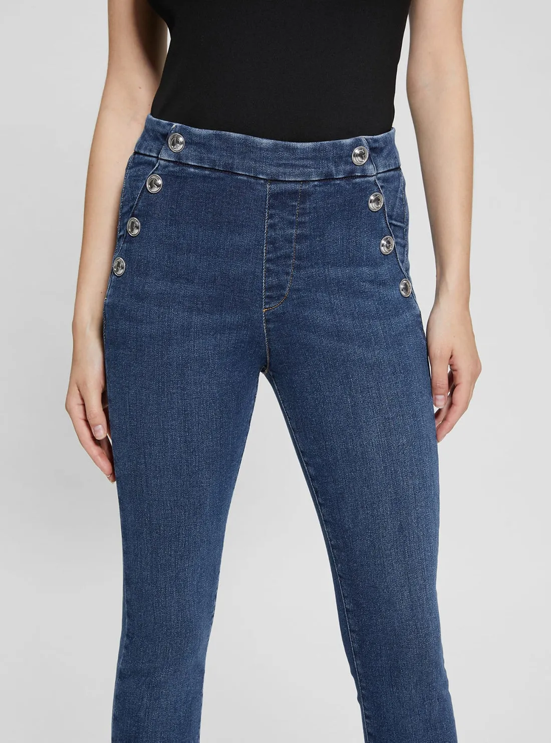 High-Rise Aubree Skinny Denim Jeans in Dark Wash