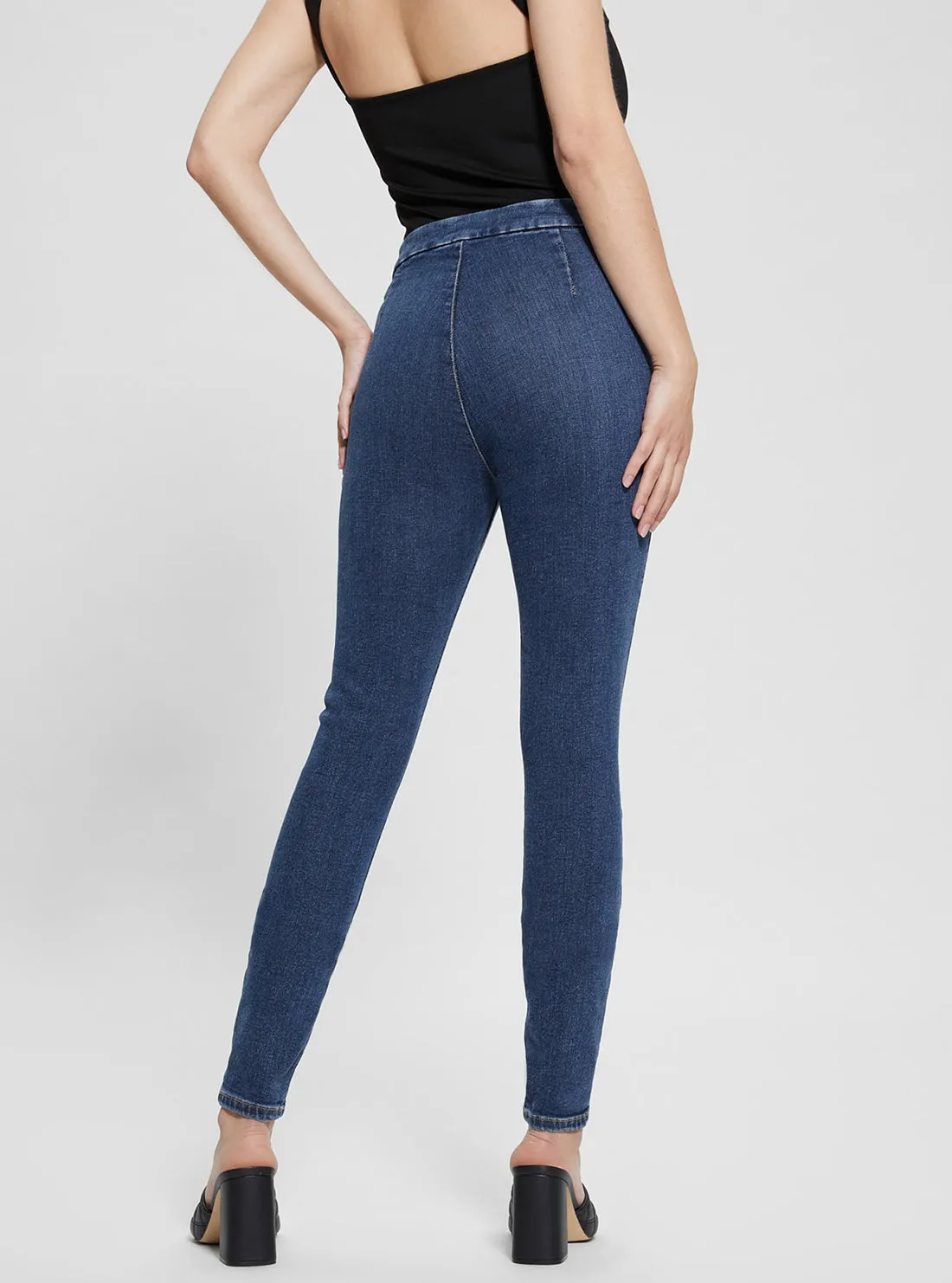 High-Rise Aubree Skinny Denim Jeans in Dark Wash