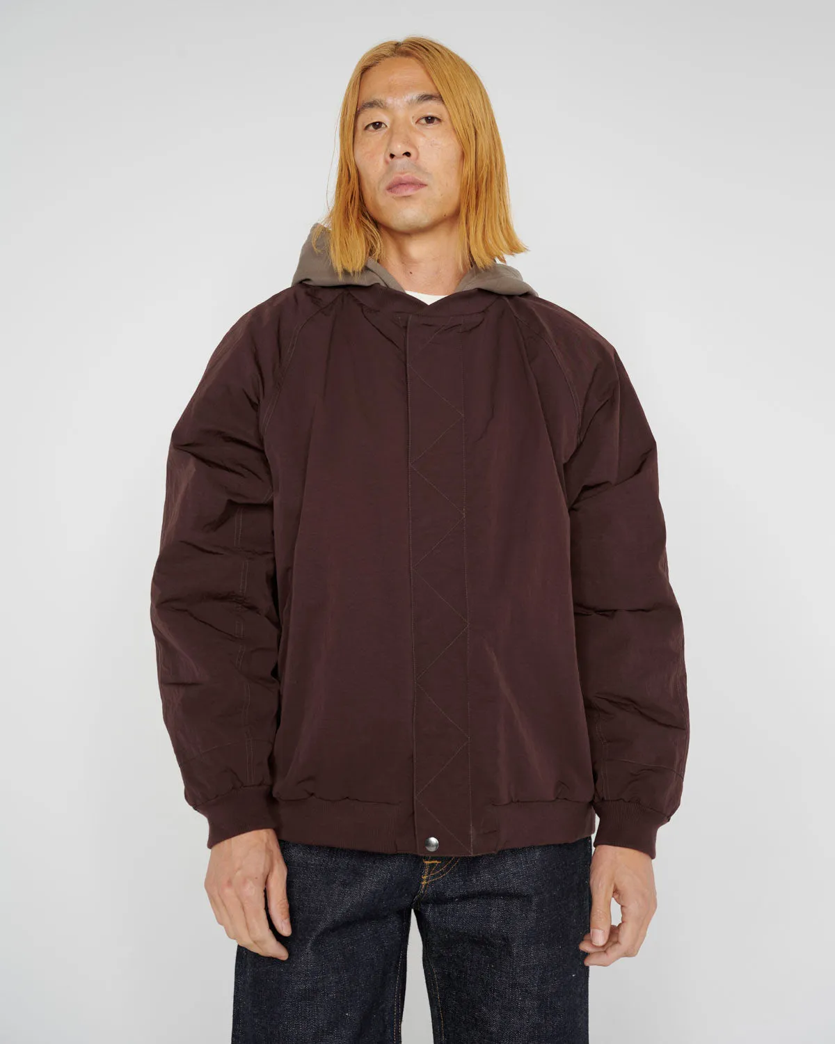 Hooded Flight Jacket - Chocolate