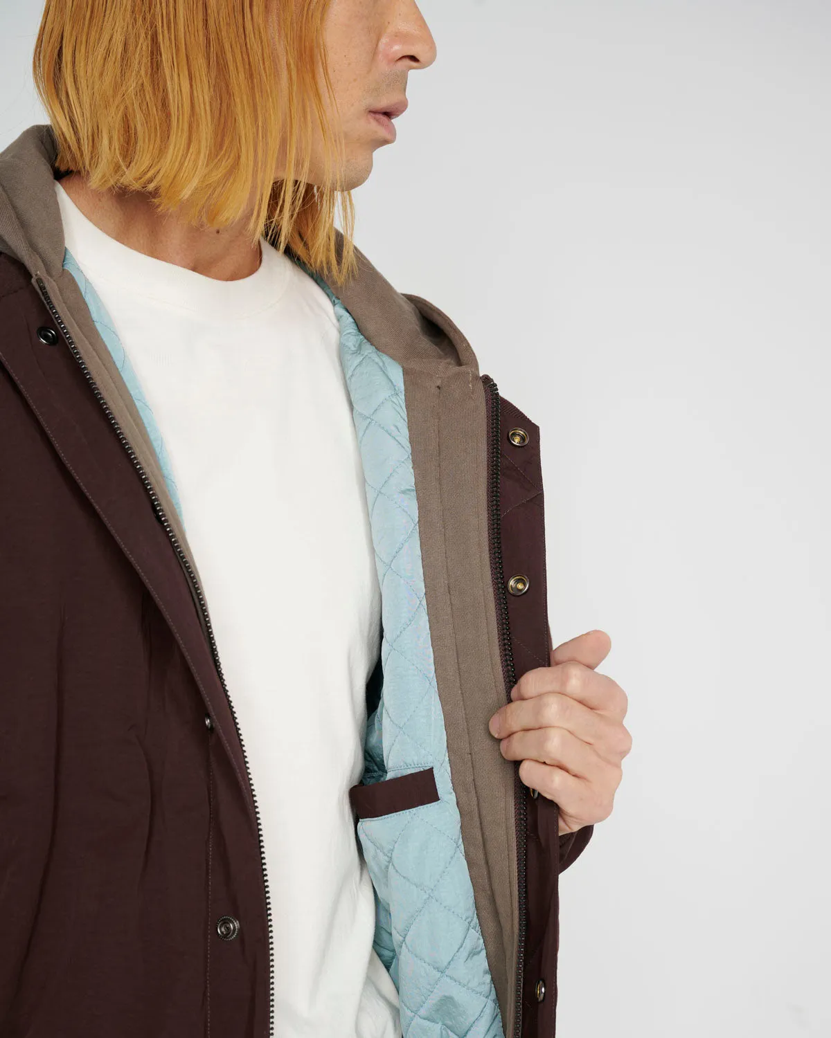 Hooded Flight Jacket - Chocolate