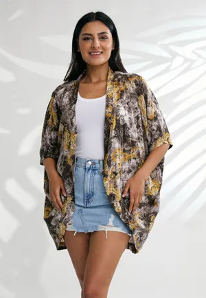 Indii Breeze Short Kimono - Golden