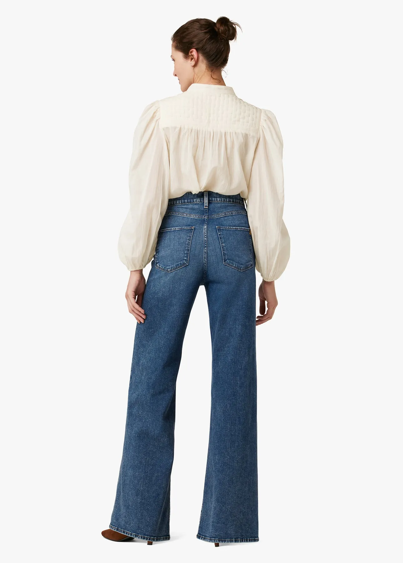 Joes Jeans Goldie High Rise Wide Leg Palazzo Pant Jeans in Swag