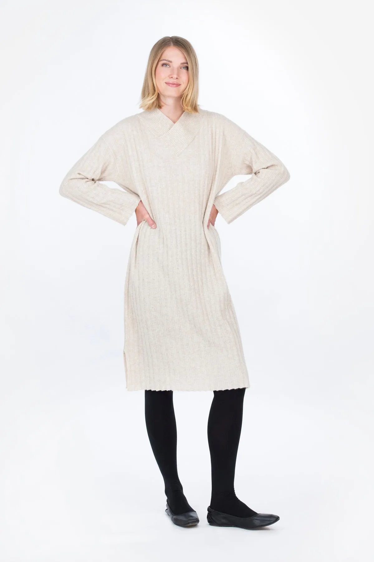 Kanjoni Knitted Dress Light Beige