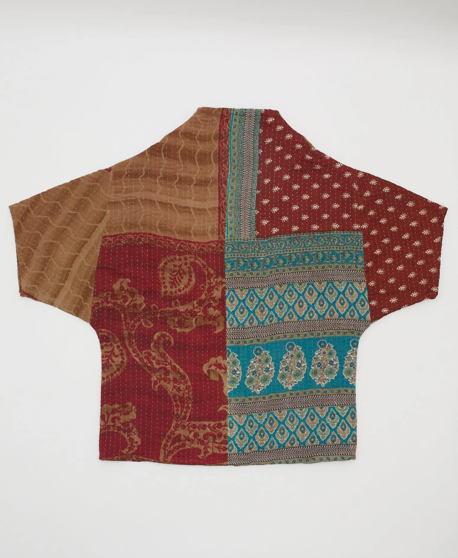 Kantha Cocoon Quilted Jacket - No. 230702 - Small