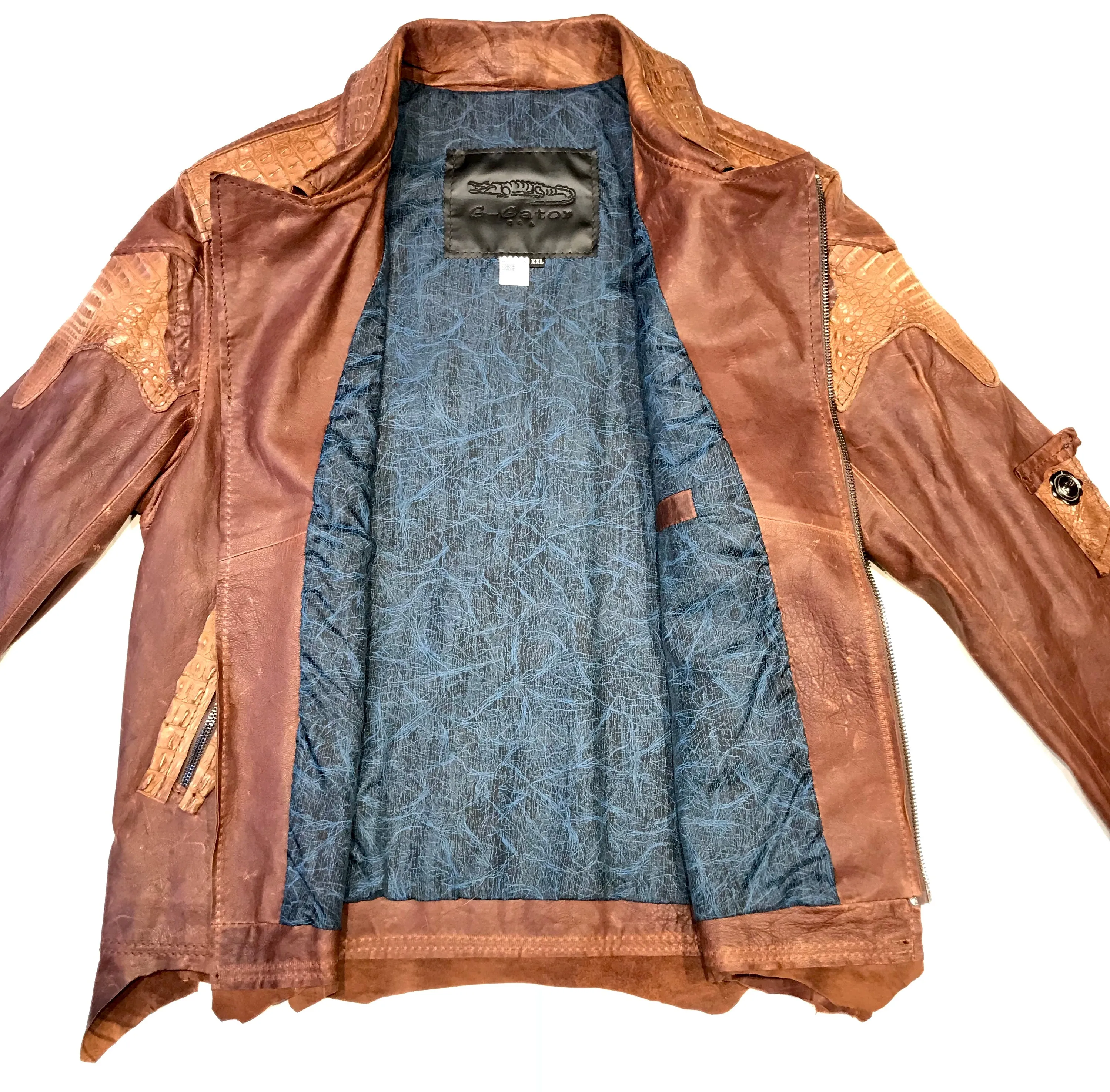 Kashani Raw Alligator Custom Biker Jacket