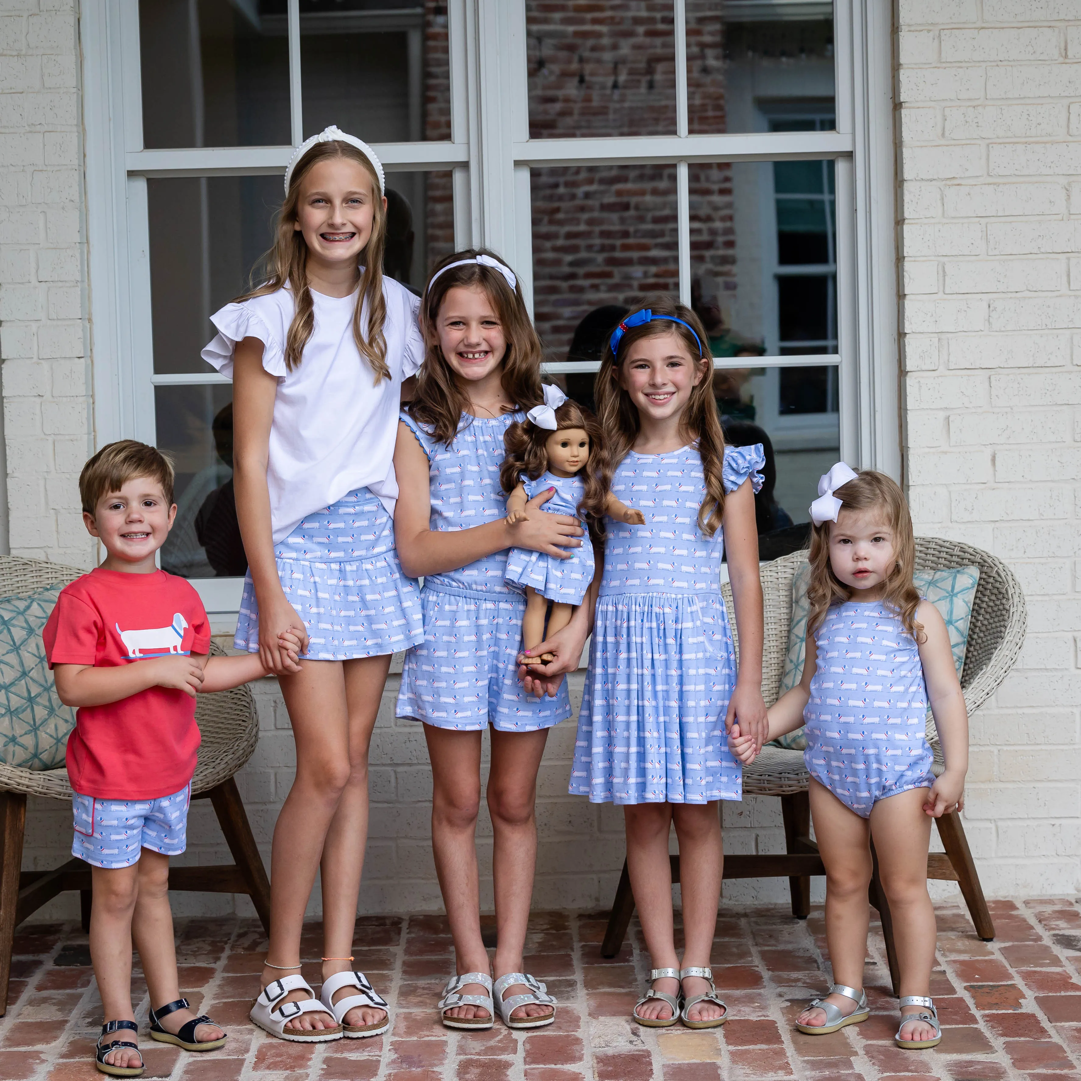 Kate Girls Dress - Patriotic Pups