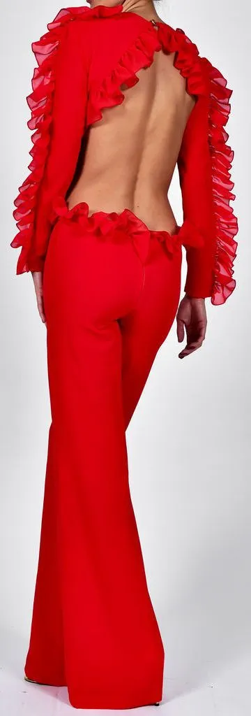 'Kiah' Jumpsuit in Red