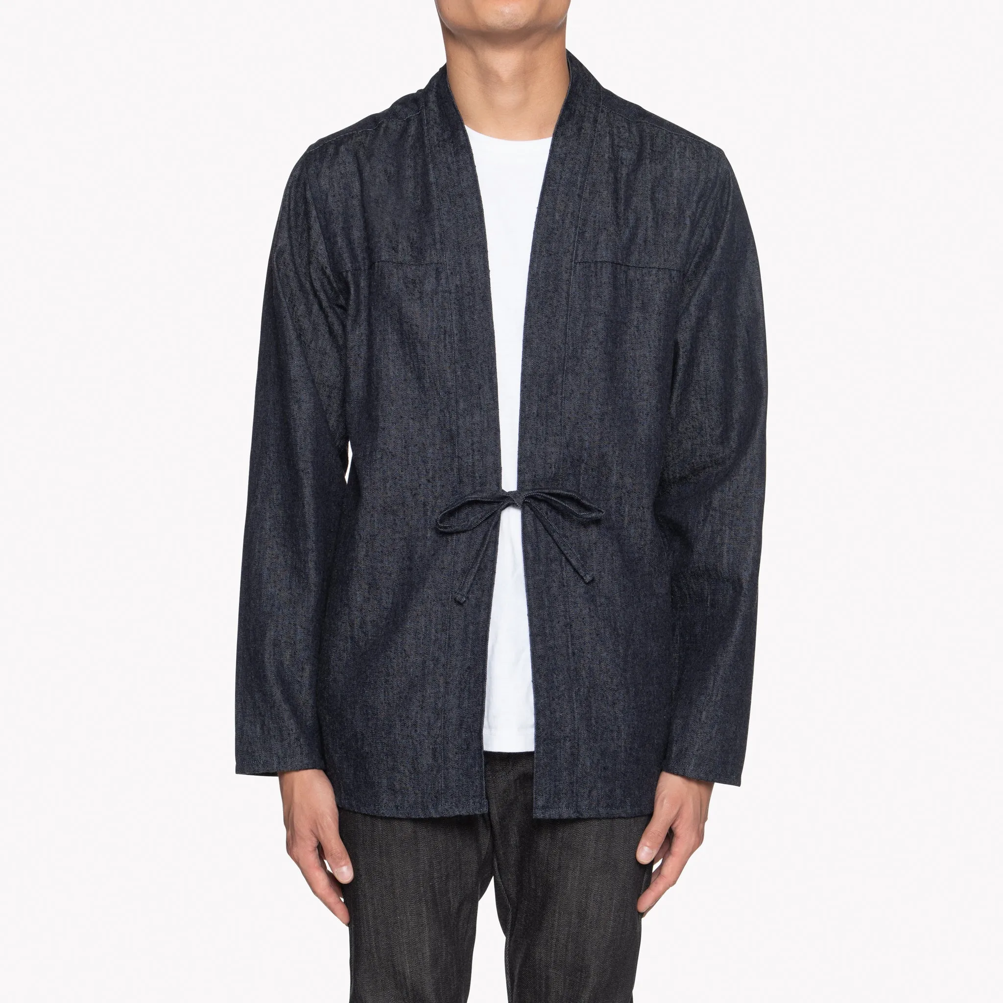 Kimono  Shirt - Slub Nep Rinsed Denim