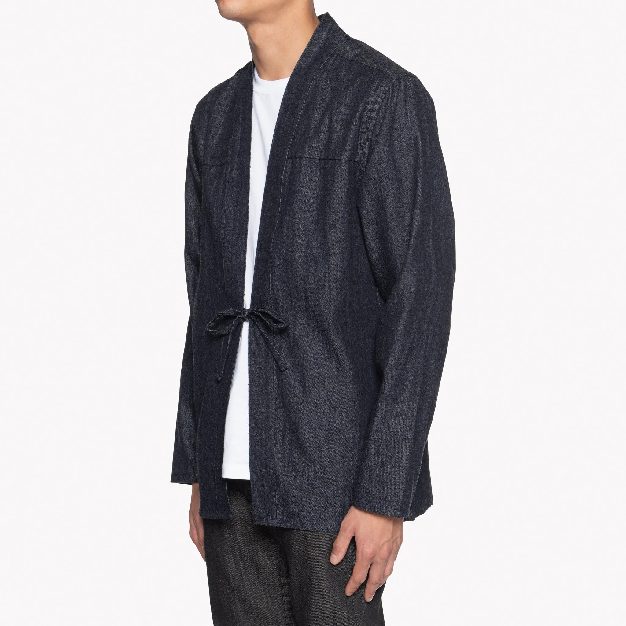 Kimono  Shirt - Slub Nep Rinsed Denim