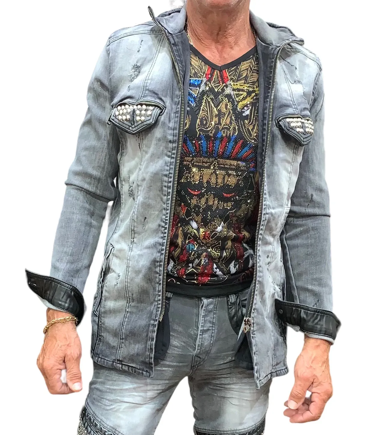 Kingz Denim Jacket and Jeans Set