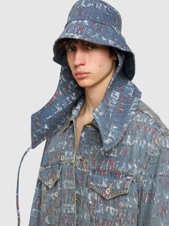 Lanvin   Printed denim fisherman hat 