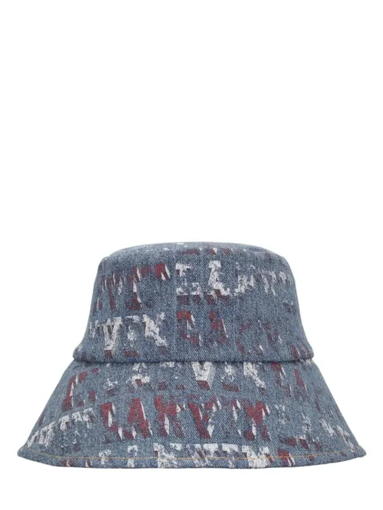 Lanvin   Printed denim fisherman hat 