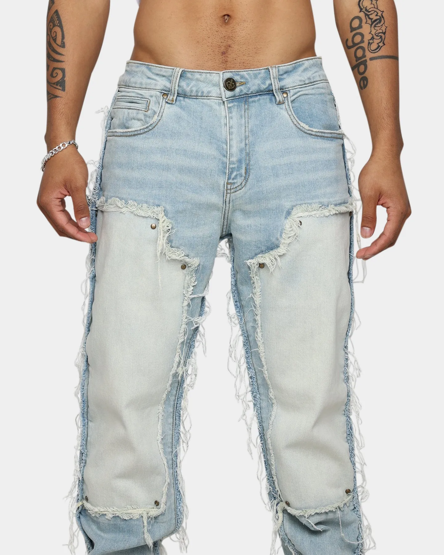 Lifted Anchors "Contemporary" Carpenter Denim Pants Light Blue