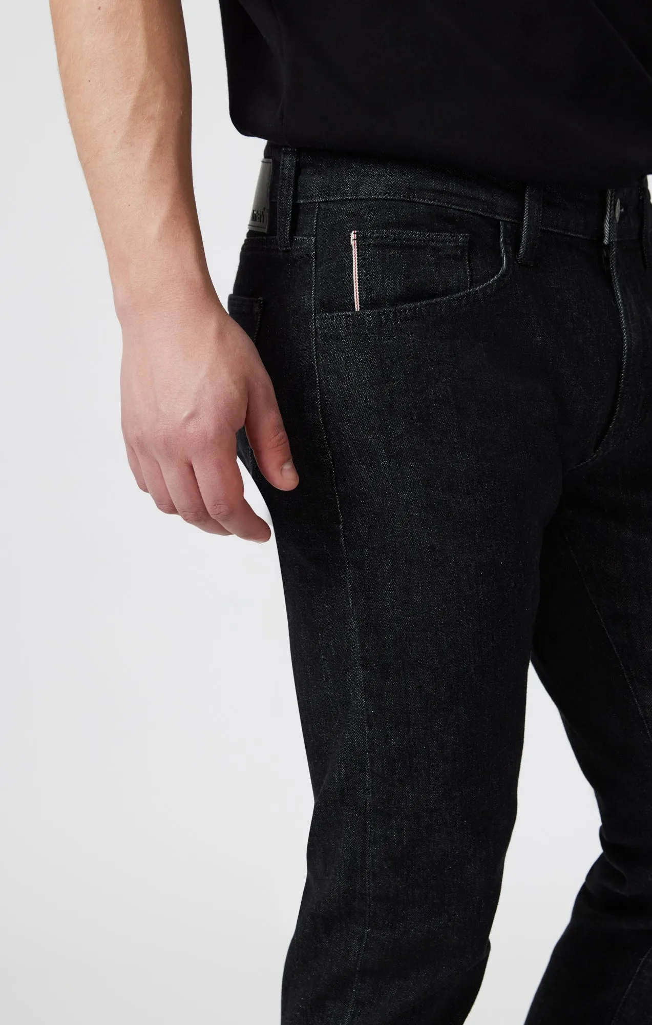 MARCUS SLIM STRAIGHT LEG IN BLACK SELVEDGE