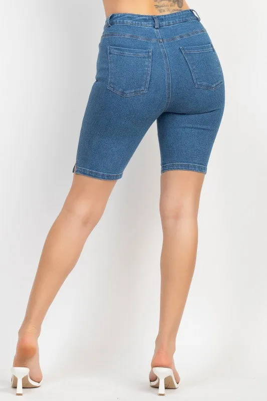 Medium Denim Bermuda Shorts