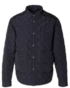 Men's Down Filled Quilted Shirt Jacket