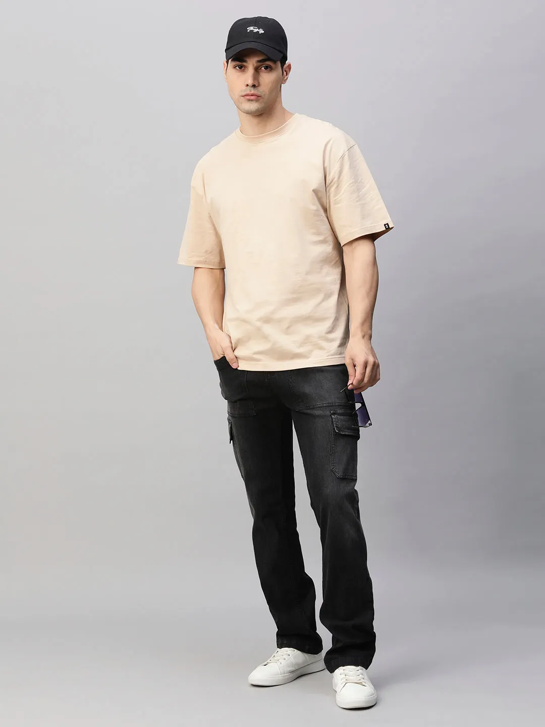 Mens Straight Fit Denim Cargos