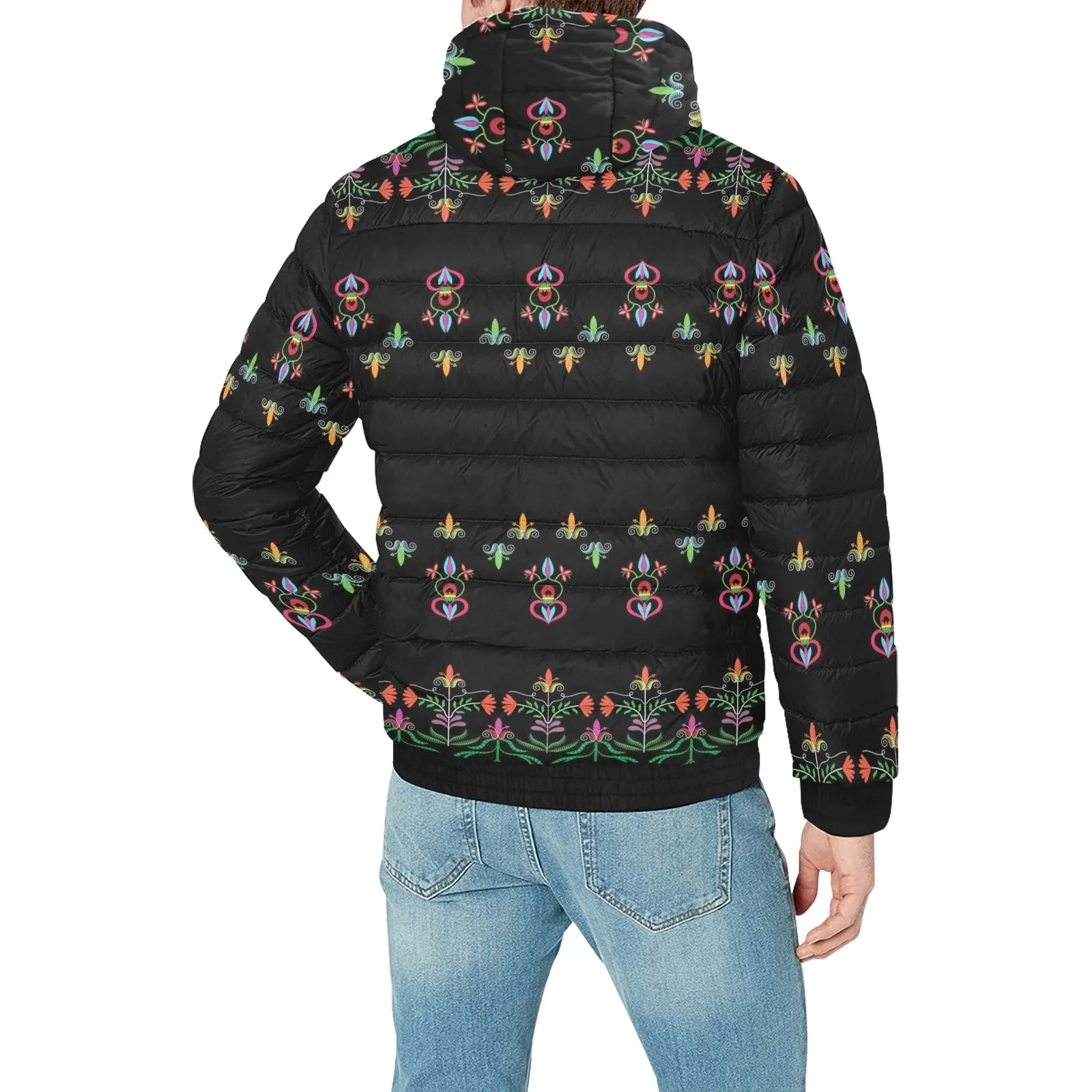 Metis Corn Mother Men's Padded Hooded Jacket