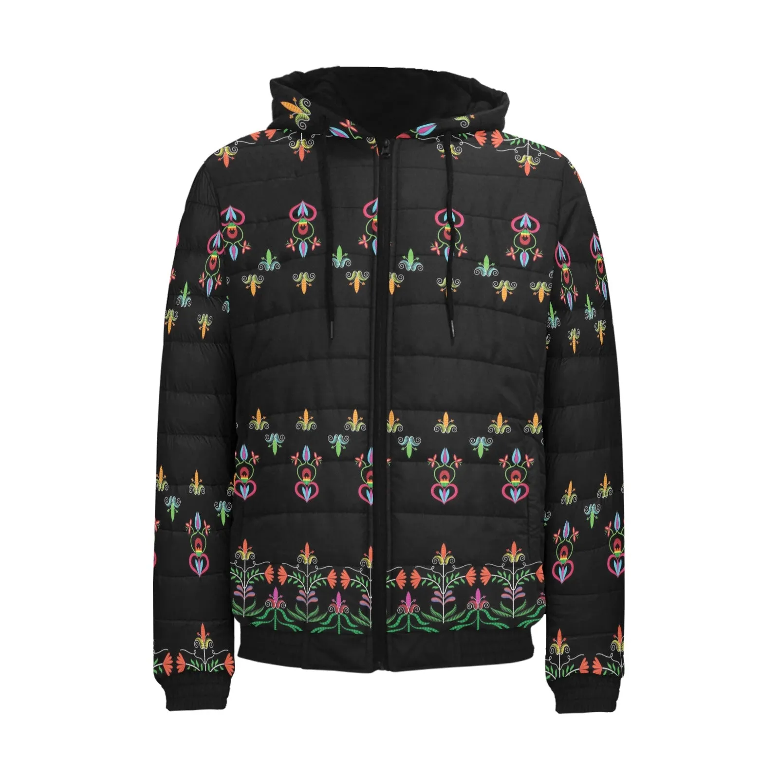 Metis Corn Mother Men's Padded Hooded Jacket