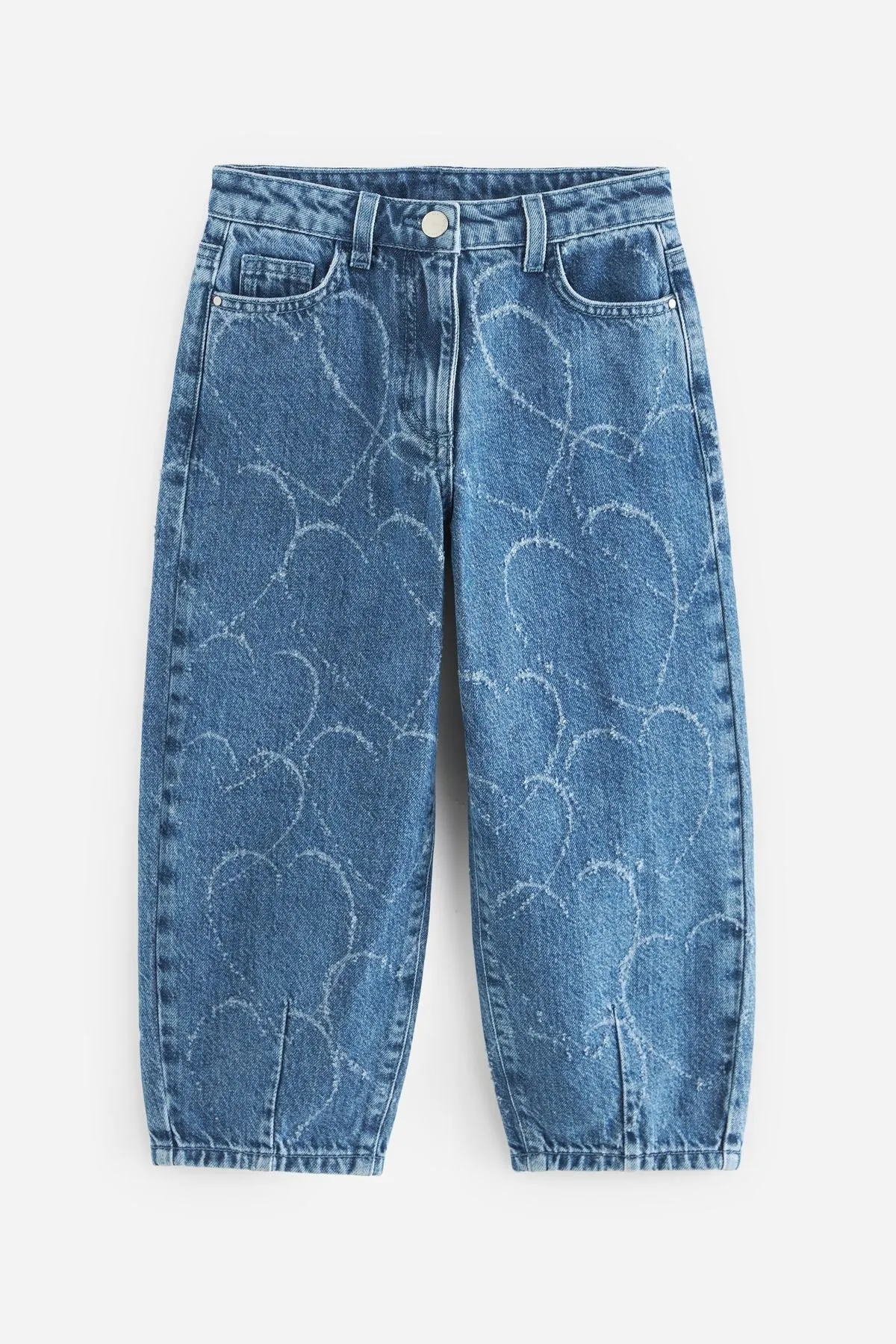 Mid Blue Denim Heart Balloon Jeans