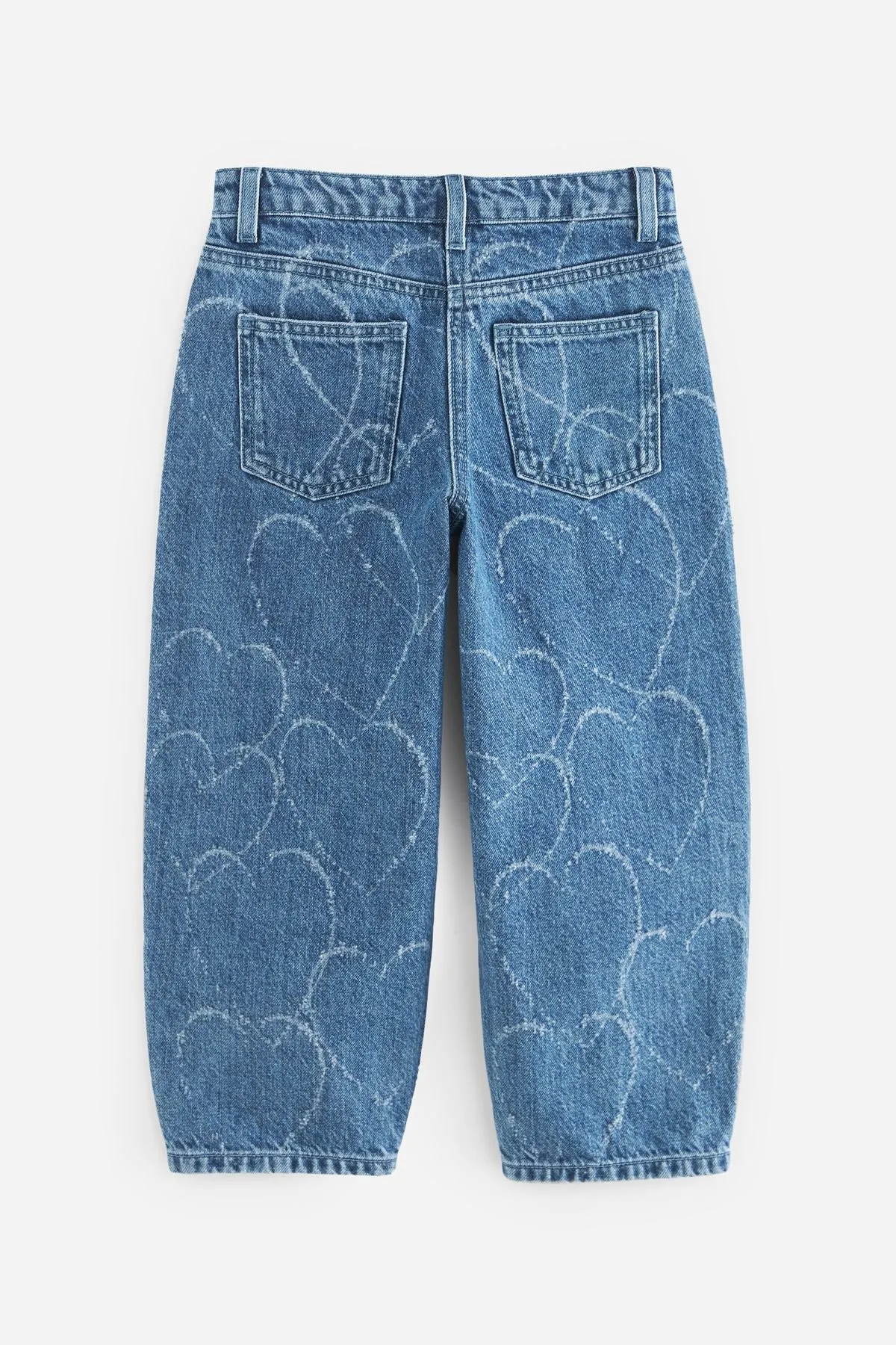 Mid Blue Denim Heart Balloon Jeans