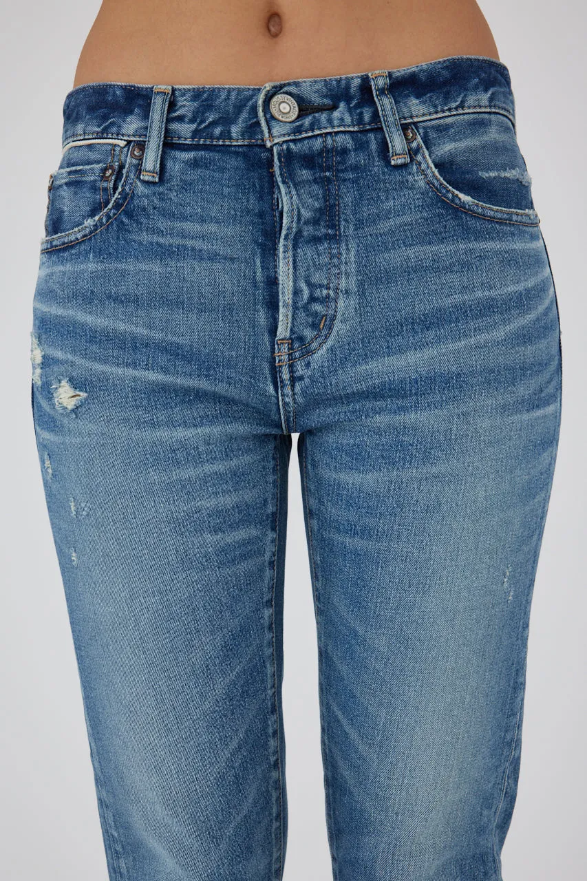 Moussy MV Avenal Tapered-Mid Denim in Blue