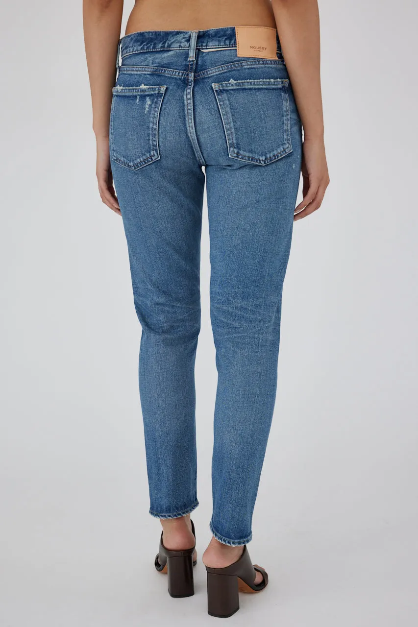 Moussy MV Avenal Tapered-Mid Denim in Blue