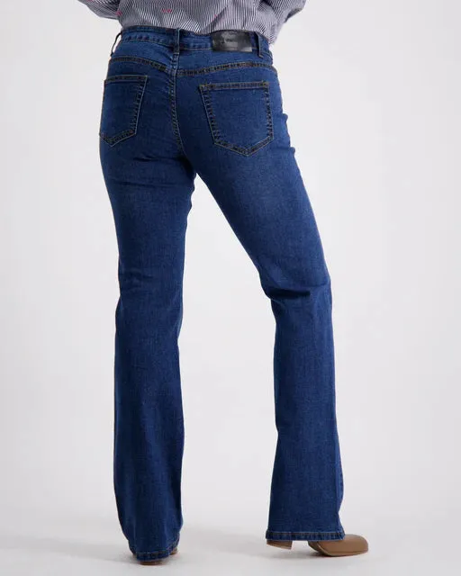 OBFilly 2.0 Blue Stonewash Womens Jeans - Boot Cut