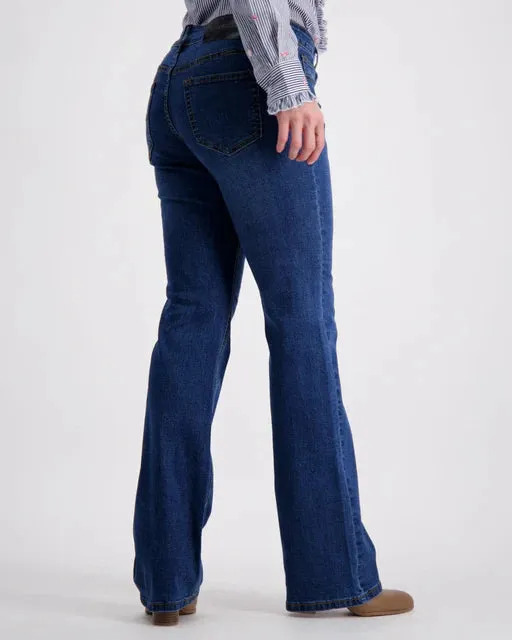 OBFilly 2.0 Blue Stonewash Womens Jeans - Boot Cut