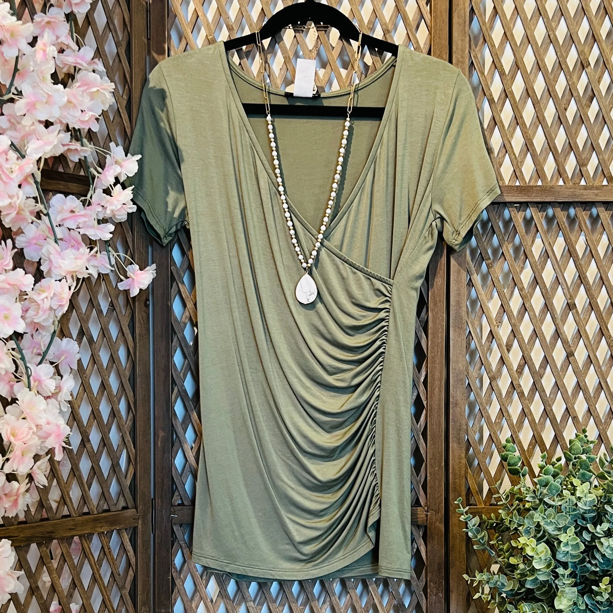 Olive Wrap Soft Tops