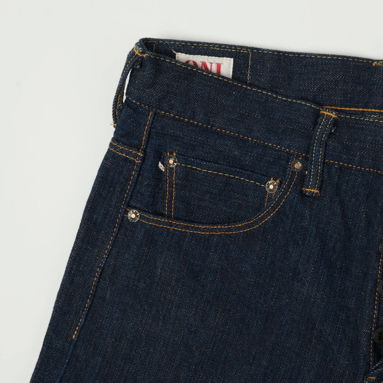 ONI 920 'Kiwami' Semi Hand Made 16oz Natural Indigo Slim Tapered Jean - One Wash