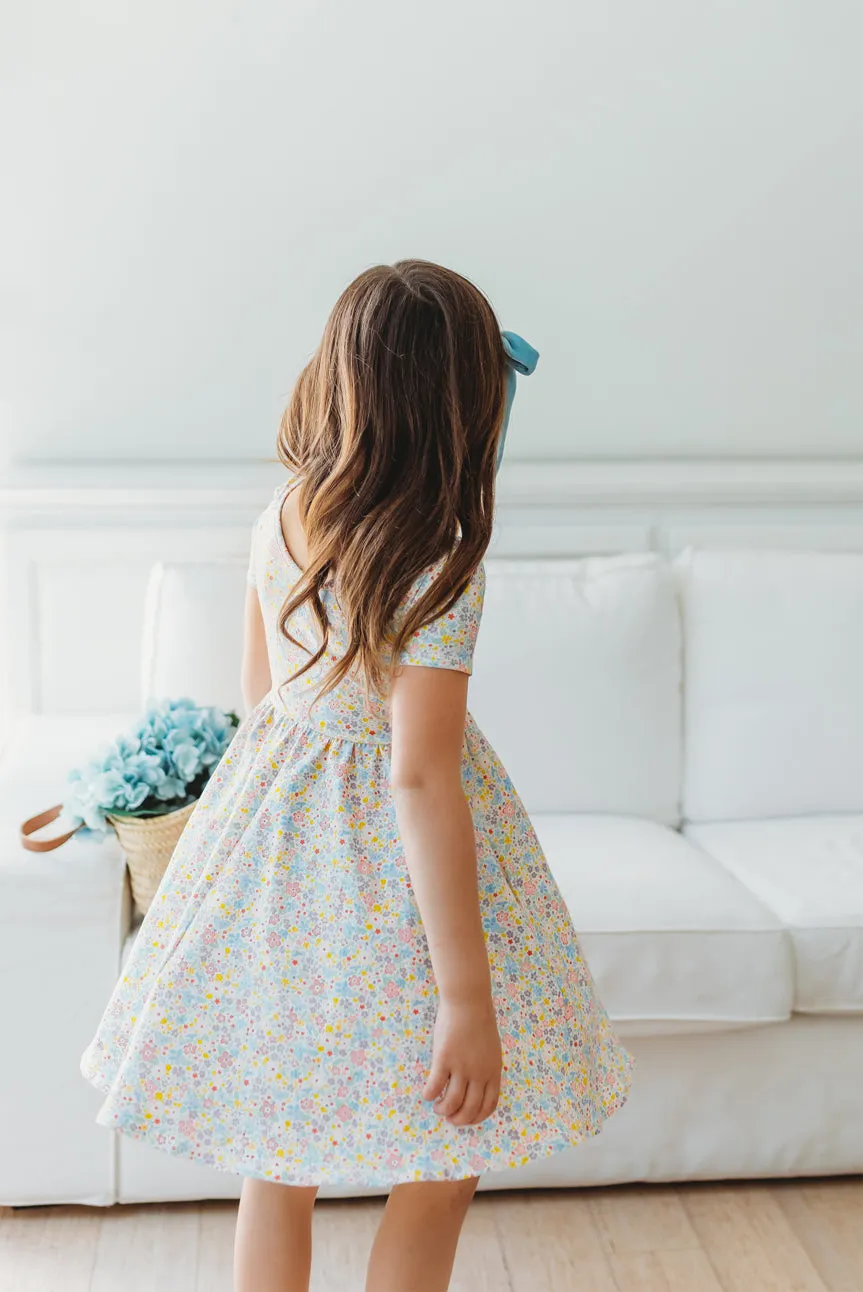 Organic Knit Ballet Dress - Posies (FINAL SALE)