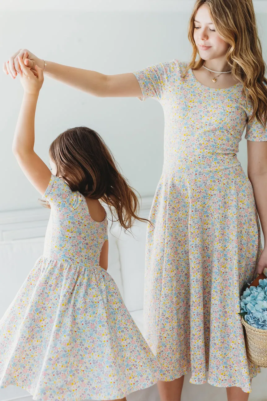 Organic Knit Ballet Dress - Posies (FINAL SALE)