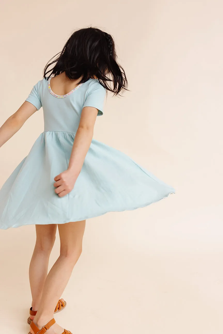 Organic Knit Ballet Dress - Surf (FINAL SALE)