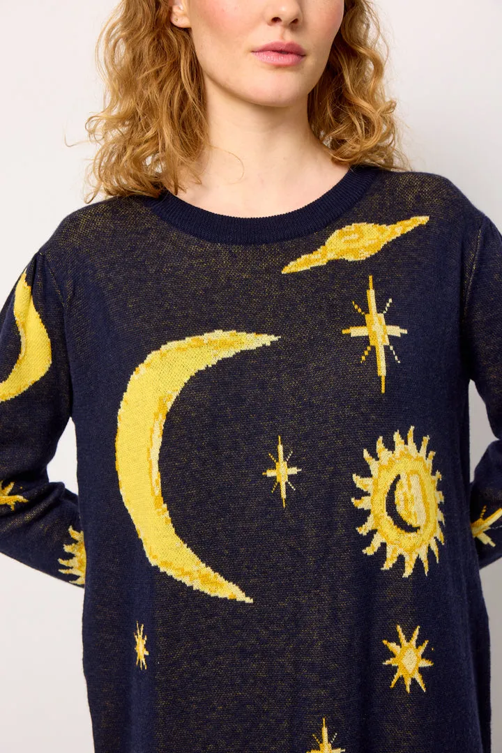 Orion Knit Dress - Midtnight Stars