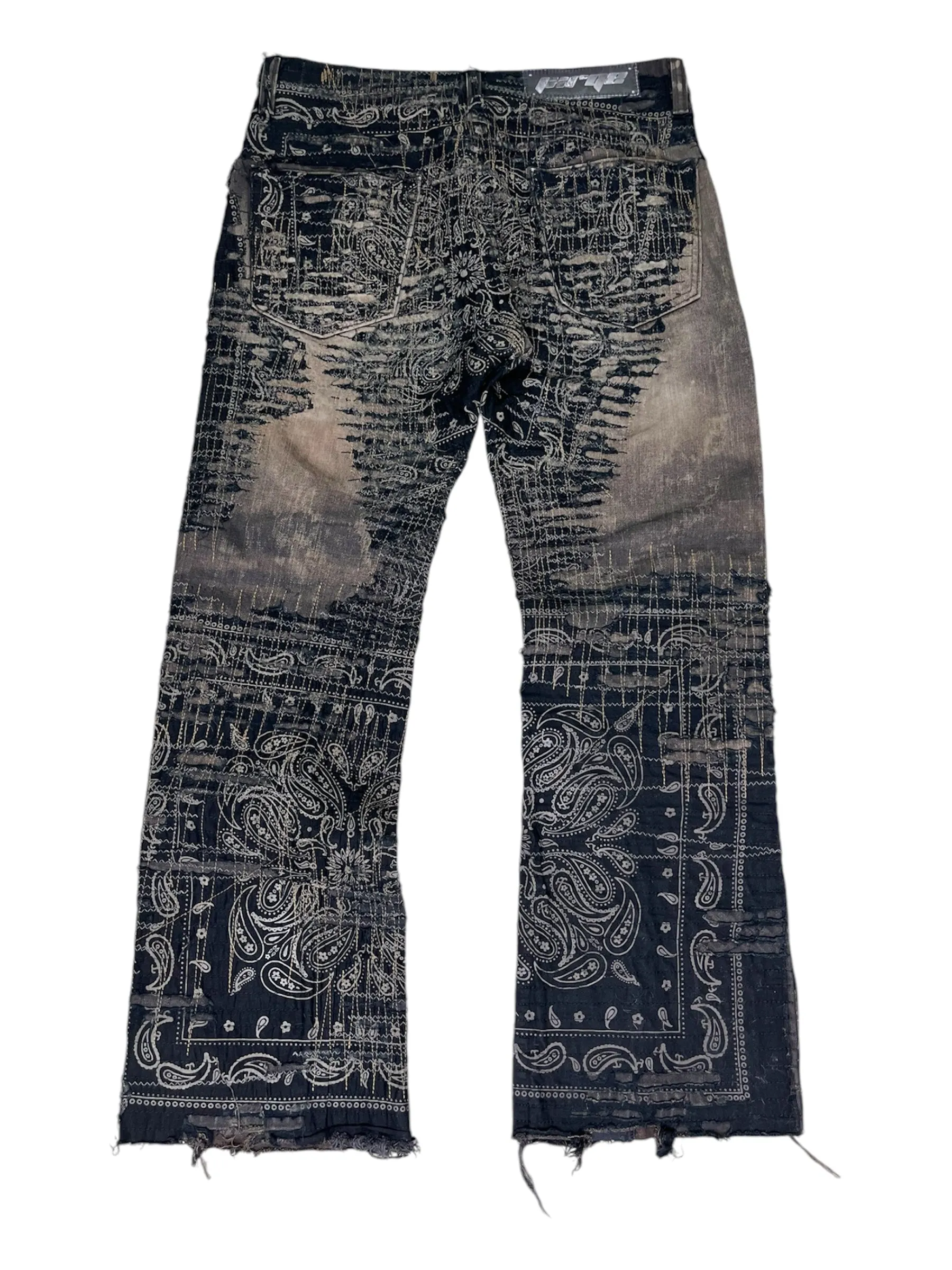 Paisley Grey Wash Flares- 34