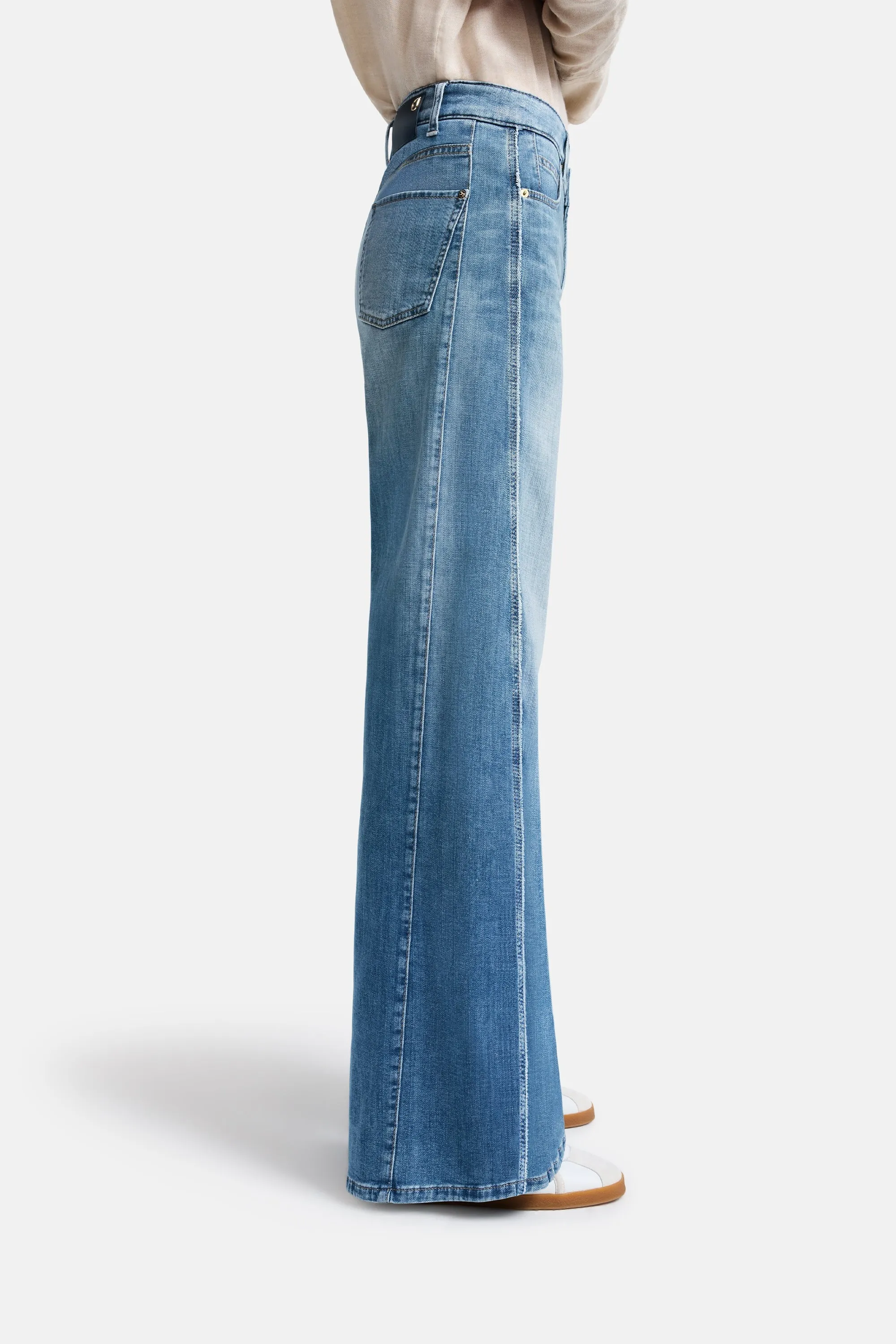 Palazzo Patch Jeans - Blue