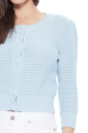 Pam Crochet Crop Cardigan Sweater