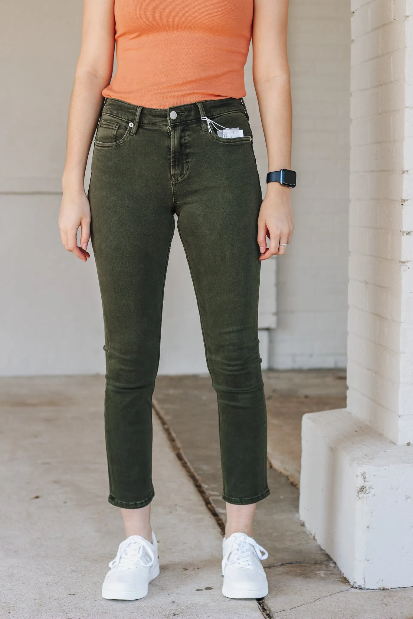 Pine Olive Green Skinny Jeans BY Dear John