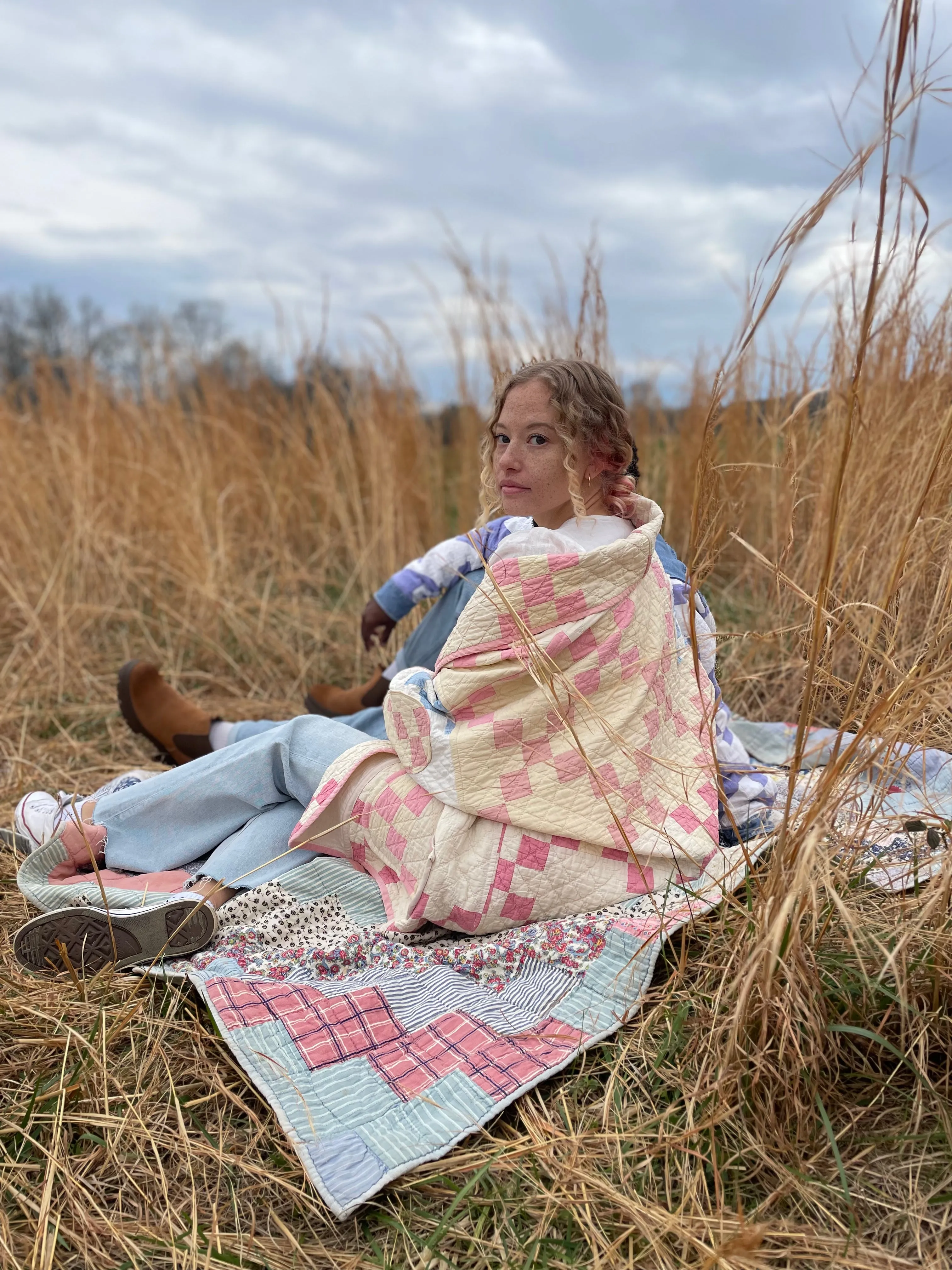 Pink and Blue Patchwork Emma Jacket