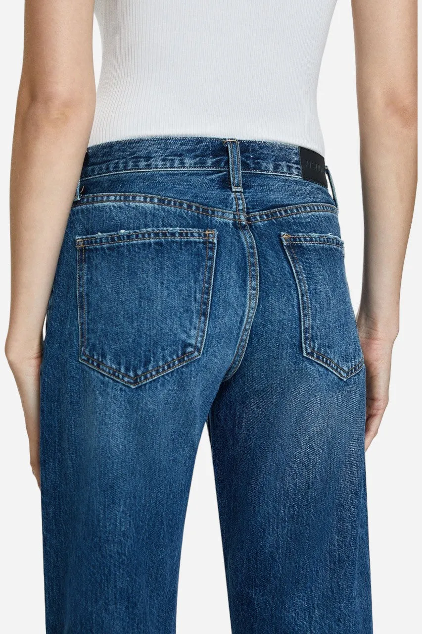 Pistola Lexi Mid Rise Bowed Straight Jeans in Artisan