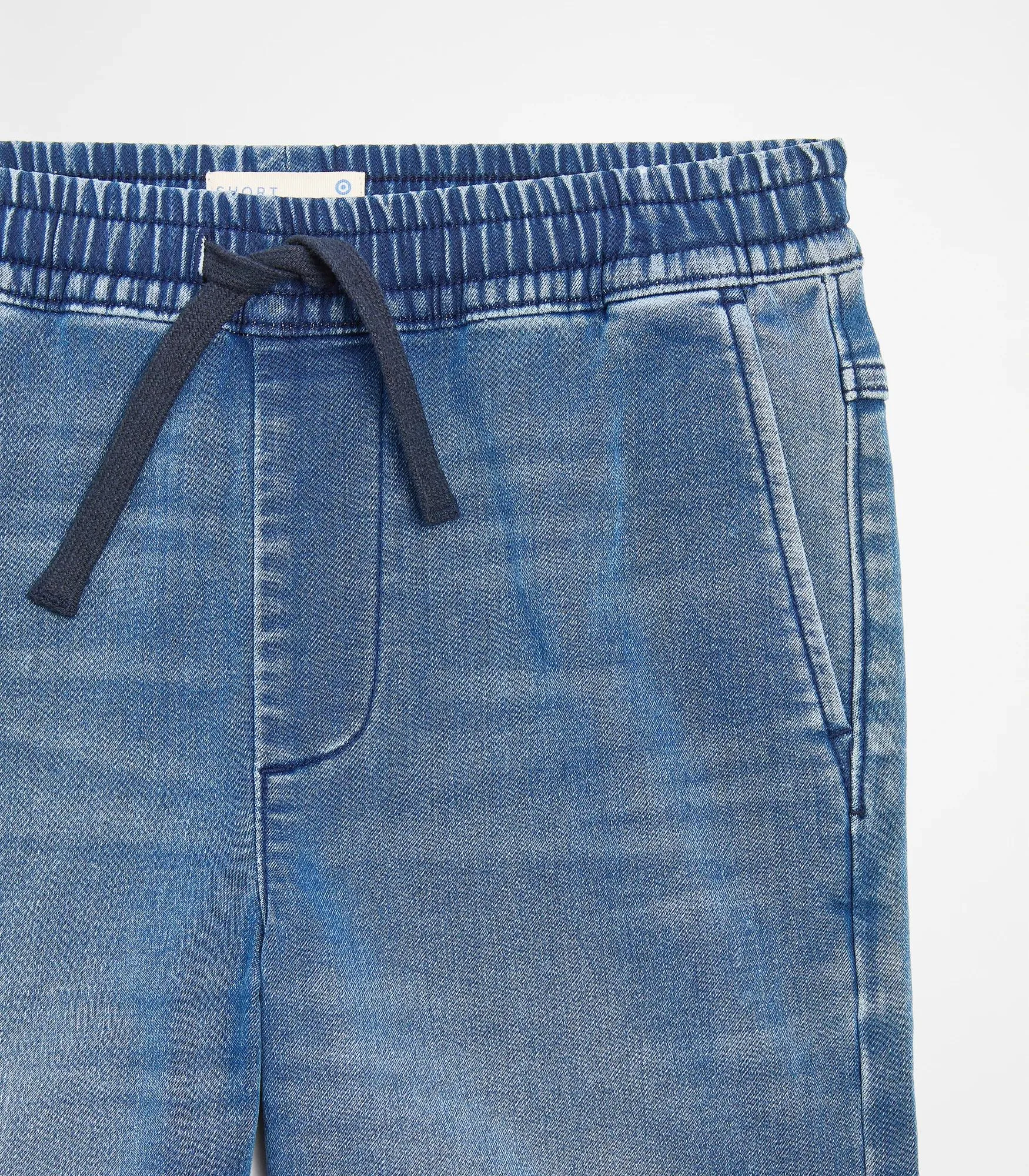 popular  Denim Pull On Shorts - Mid Wash