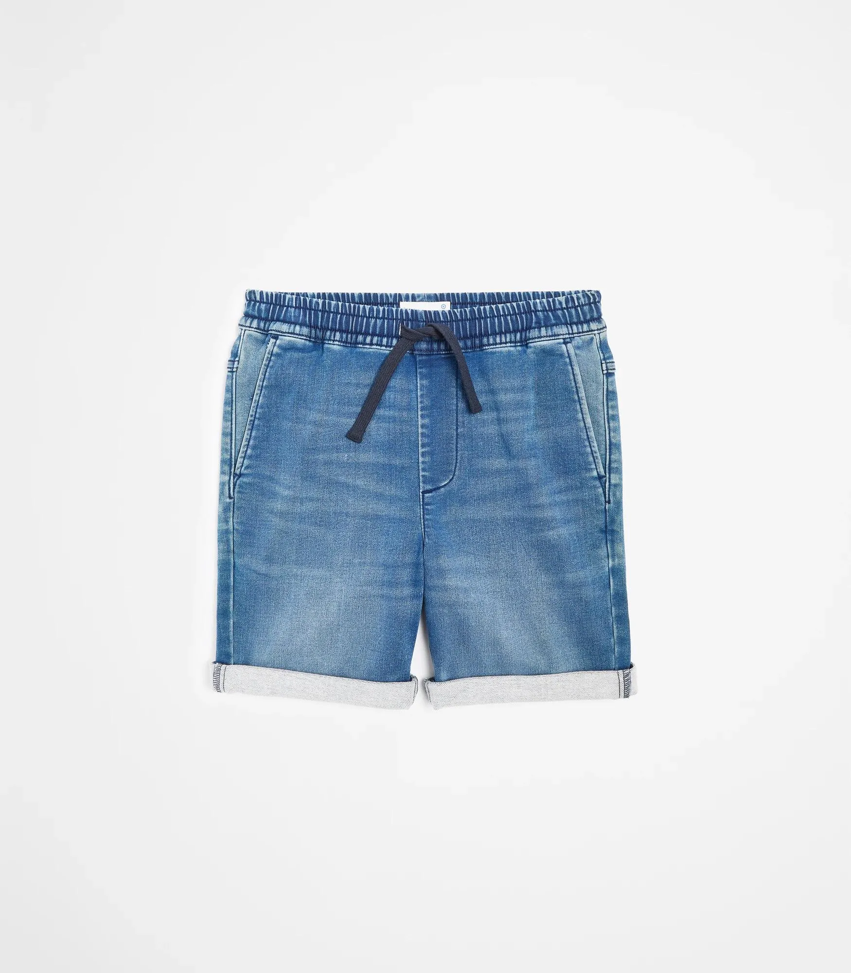 popular  Denim Pull On Shorts - Mid Wash