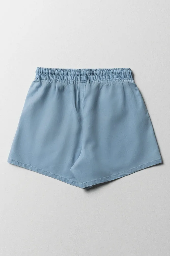 Pull On Chambray Shorts