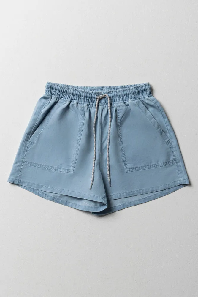 Pull On Chambray Shorts